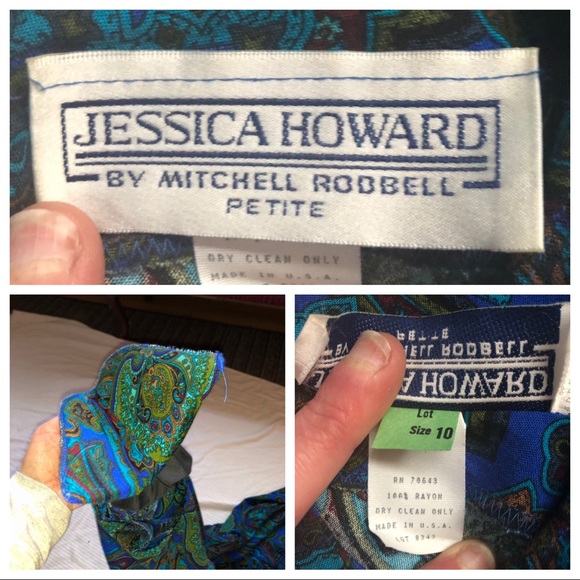 Vintage paisley belted dress - Picture 8 of 8